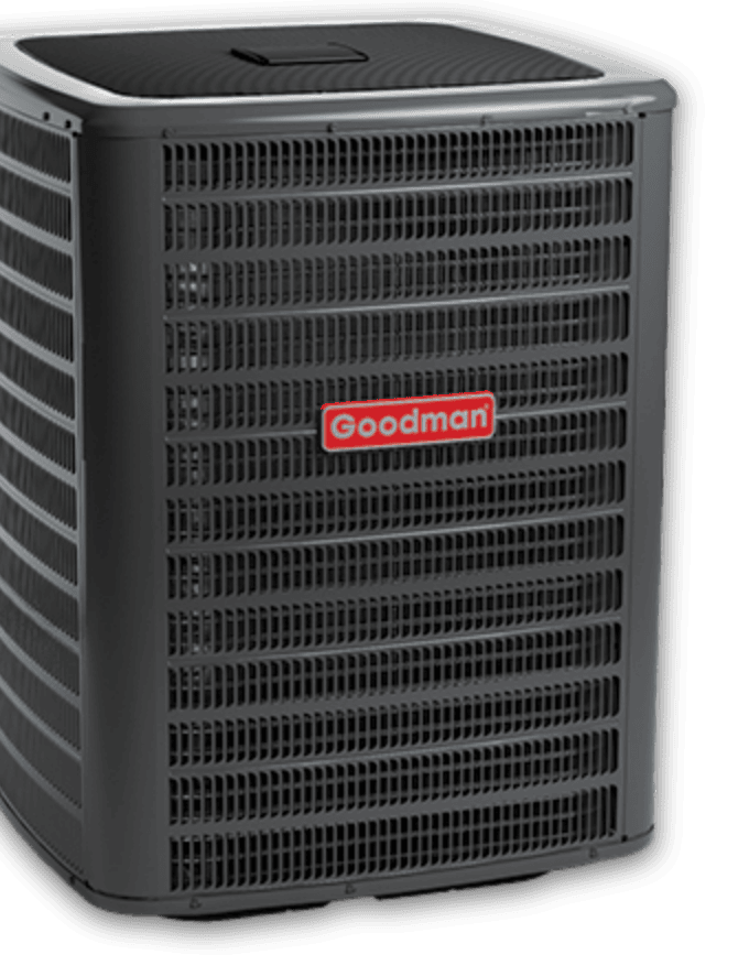 Example of a Goodman air conditioner Elite Air Heating and Cooling will install in your Muskegon County home.